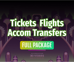 Full Package - Tickets | Flights | Accom | Transfers - EDC 2026